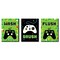 Big Dot of Happiness Game Zone - Kids Bathroom Rules Wall Art - 7.5 x 10 inches - Set of 3 Signs - Wash, Brush, Flush